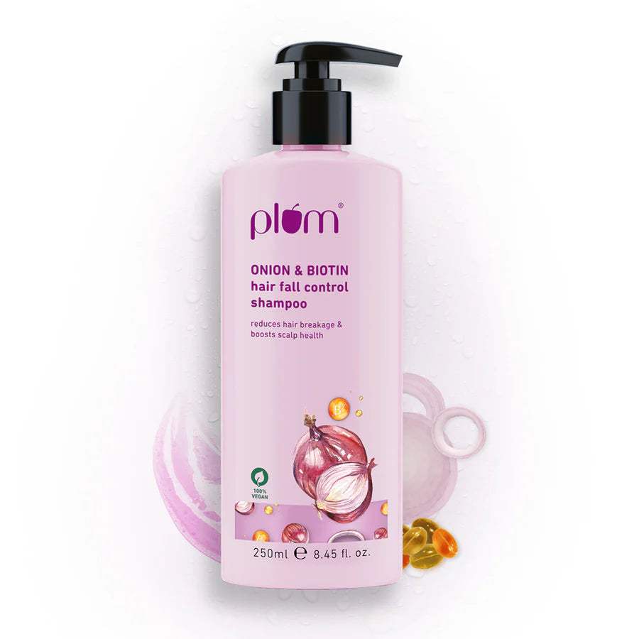 Plum - Onion and Biotin Sulphate free & Paraben Free Shampoo (250mL)