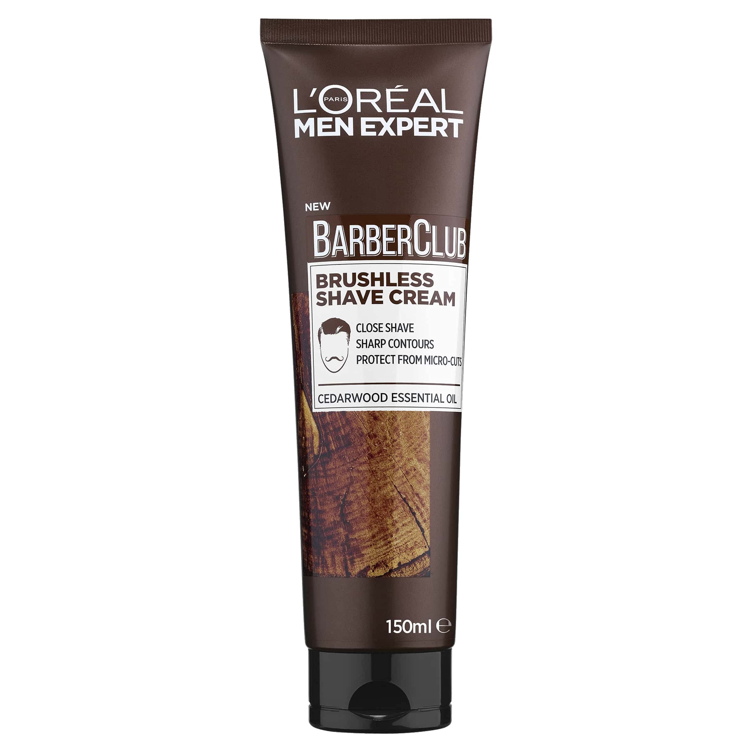 Loreal - Men Expert Barber Club Protecting Shave Cream Cedar Wood Essential Oil (150Ml)