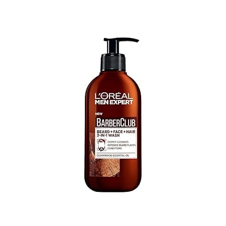 Loreal - Men Expert Barber Club Beard , Face , & Hair Wash (200ML)