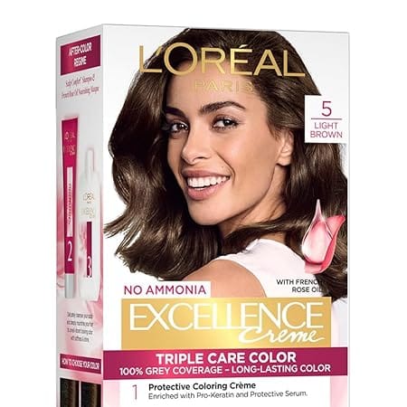 Loreal Paris - No Ammonia Excellence Creme Triple Care Color [5 Light Brown]