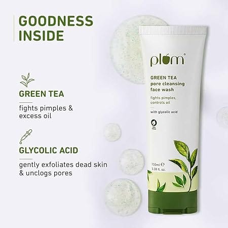 Plum - Green Tea Pore Cleansing Face Wash with Glycolic Acid (100ml)