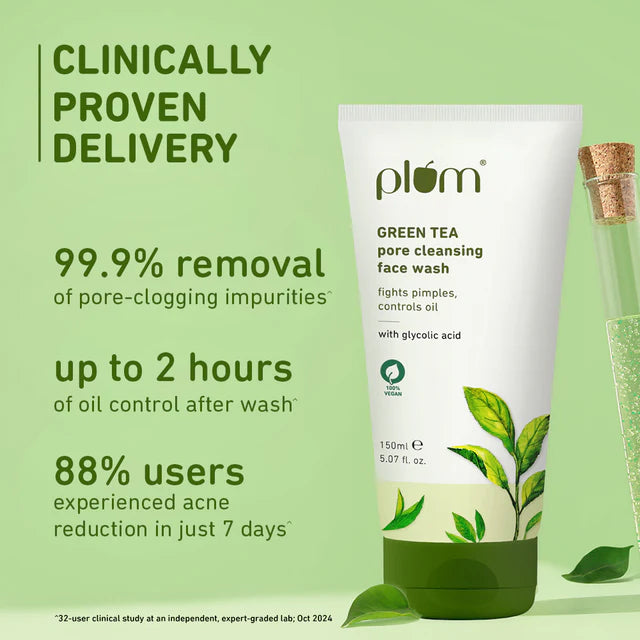 Plum - Green Tea Pore Cleansing Face Wash with Glycolic Acid (150ml)