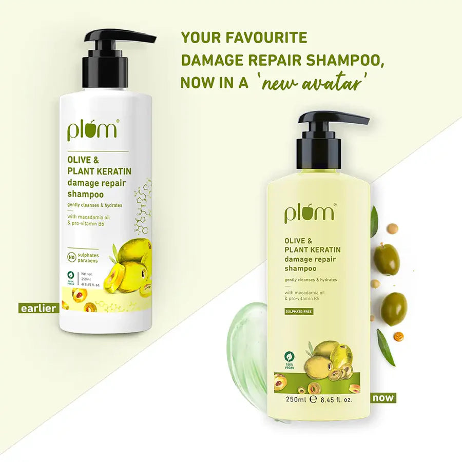 Plum - Olive & Plant Keratin Damage Repair Shampoo (250mL)