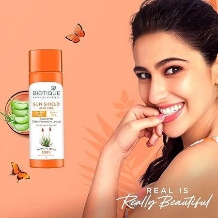 Biotique - Sunshield Aloevera 30+ SPF Sunscreen Ultra Protective Lotion (120ml)
