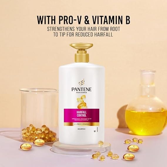 Pantene - Hairfall Control Shampoo with Pro-V & Vitamin B (1L)
