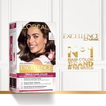 Loreal Paris - No Ammonia Excellence Creme Triple Care Color [5 Light Brown]