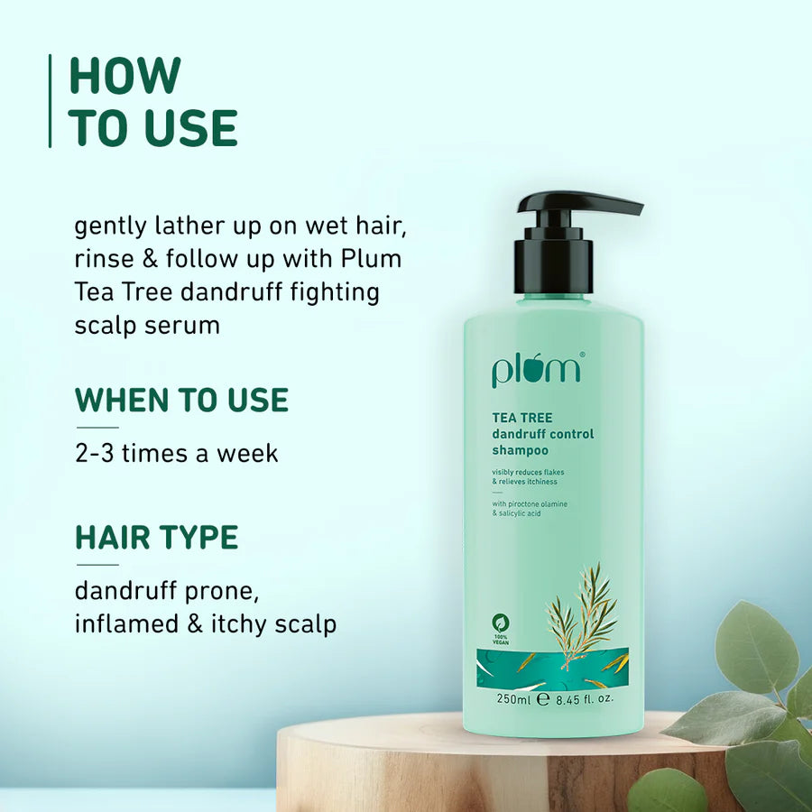 Plum - Tea Tree Dandruff Control Shampoo (250mL)