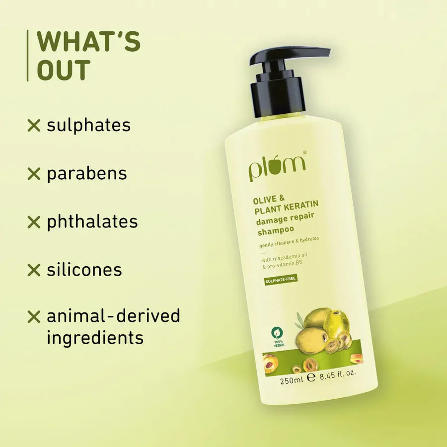Plum - Olive & Plant Keratin Damage Repair Shampoo (250mL)