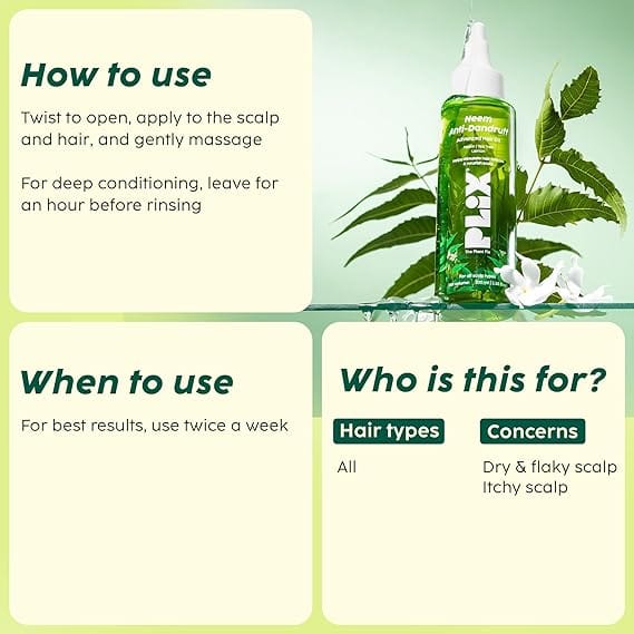 Plix - Neem Anti - Dandruff Advanced Hair Oil (100Ml)