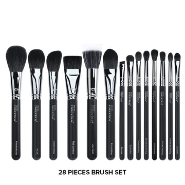 Forever 52 - Professional 28 Pcs Brush Kit Ultra Soft Bristles Pro Grade Quality