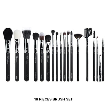 Forever 52 - 18 Pcs Brush Kit Ultra Soft Bristles Pro Grade Quality
