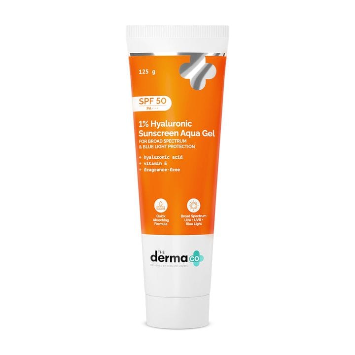 The Derma – 1% Hyaluronic Sunscreen Aqua Gel SPF 50 PA++++ (125g)