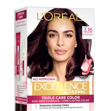 Loreal Paris - No Ammonia Excellence Creme Triple Care Color [3.16 Burgundy]