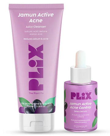 Plix - Jamun Active Acne Duo Dewy Serum & Juicy Cleanser