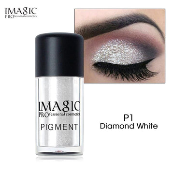 IMAGIC Glitter Eyeshadow Metallic Loose Powder Waterproof Pigments - (P1-Diamond White)