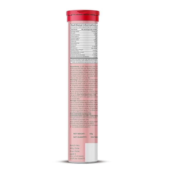 Plix - Apple Cider Vinegar Daily Fizzy To Help Manage Metabolism (Pack Of 4 Tubes)