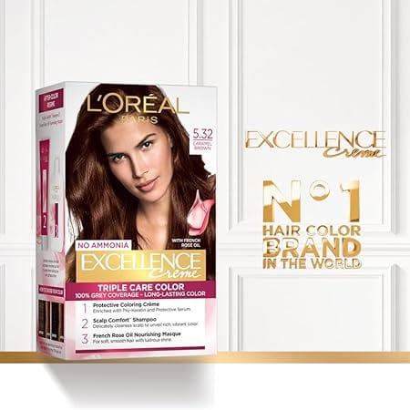 Loreal Paris - No Ammonia Excellence Creme Triple Care Color [4 Natural Brown]