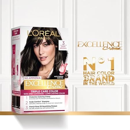 Loreal Paris - No Ammonia Excellence Creme Triple Care Color [3 Dark Brown]