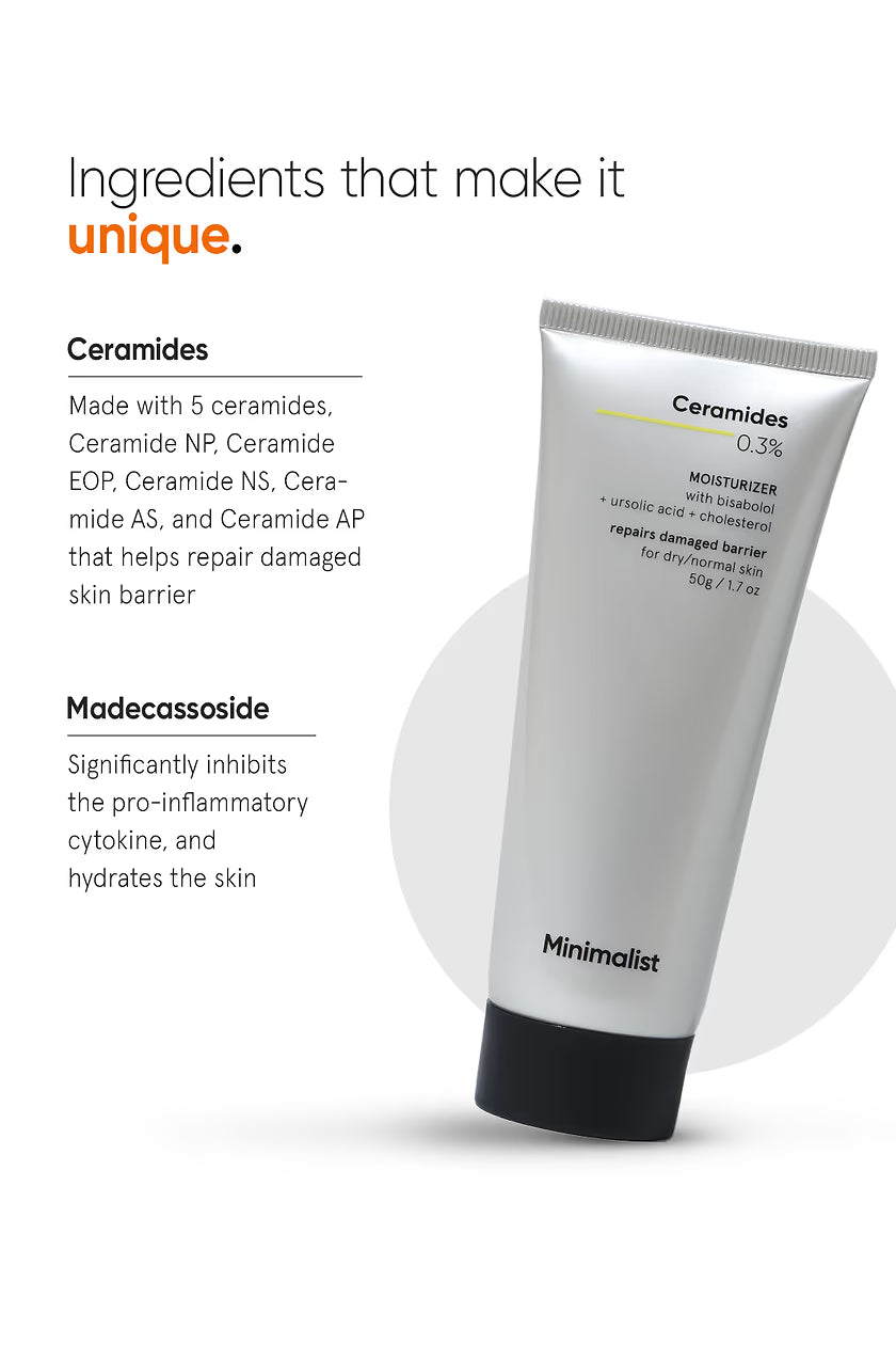 Minimalist - Ceramides 0.3% Moisturizer With Madecassoside + Ursolic Acid + Gaba (50g)