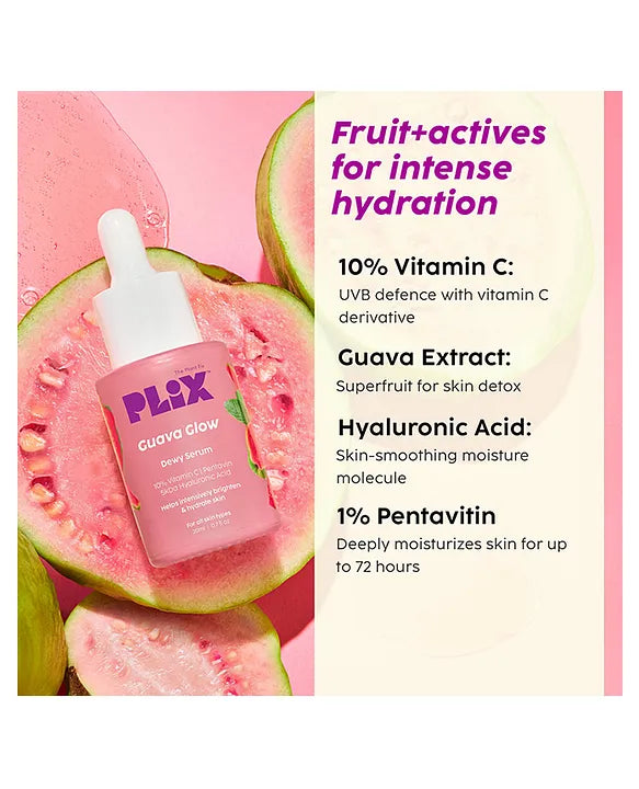 Plix - Guava Super Glow Duo Dewy Serum & Juicy Cleanser