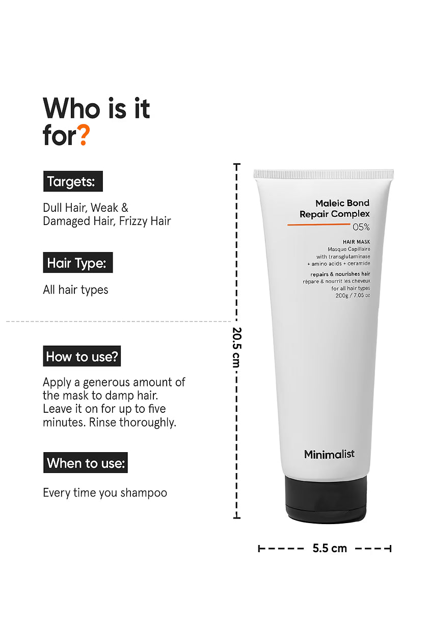 Minimalist - Maleic Bond Repair Complex 05% Hair Mask (200g)