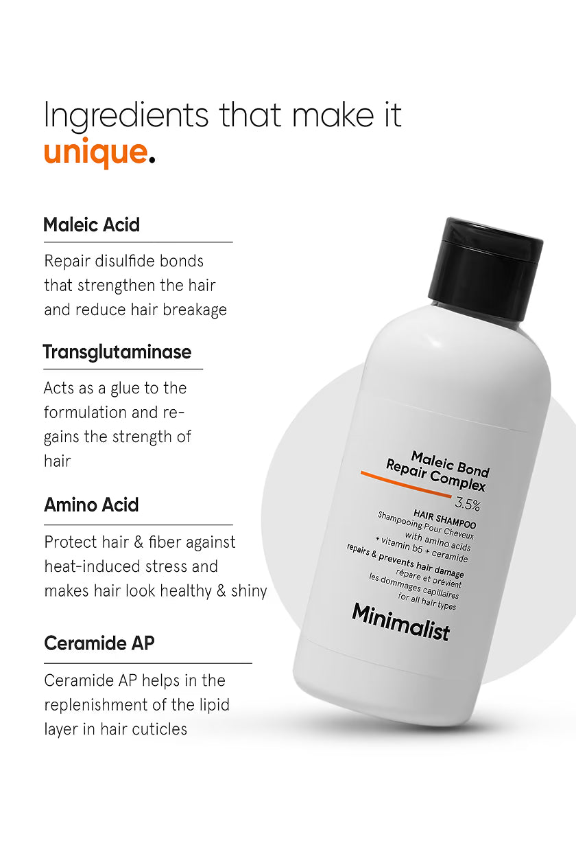 Minimalist - Maleic Bond Repair Complex 3.5% Hair Shampoo (250ML)