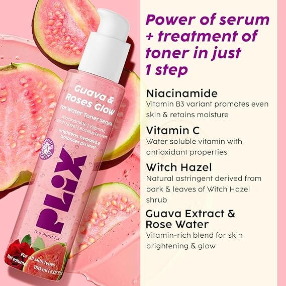 Plix - Guava & Roses Glow For Water Toner Serum (150Ml)