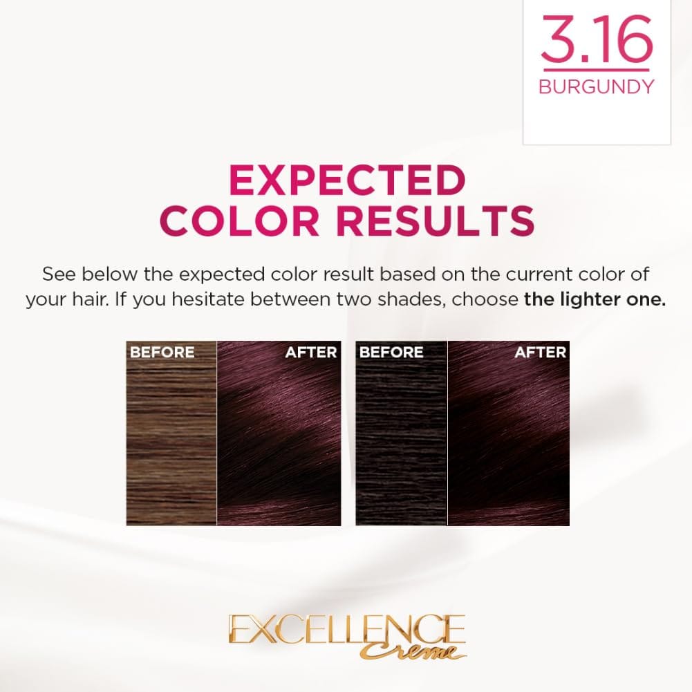 Loreal Paris - No Ammonia Excellence Creme Triple Care Color [3.16 Burgundy]