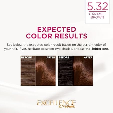 Loreal Paris - No Ammonia Excellence Creme Triple Care Color [5.32 Caramel Brown]