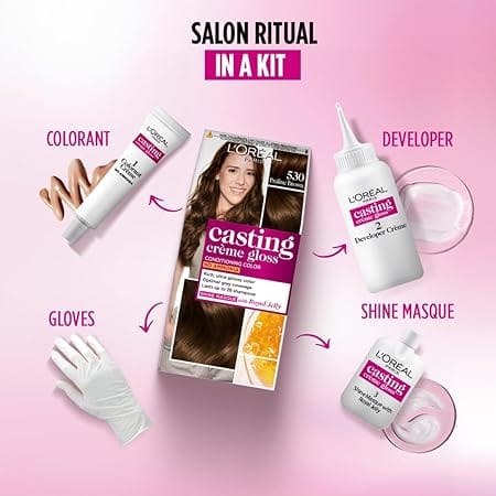 Loreal Paris - No Ammonia Casting Creme Gloss Conditioning Color [530 Praline Brown]