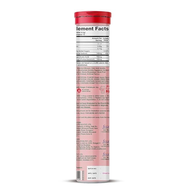 Plix - Apple Cider Vinegar Daily Fizzy To Help Manage Metabolism (Pack Of 4 Tubes)