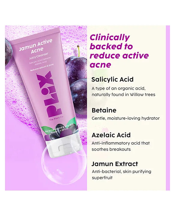 Plix - Jamun Active Acne Duo Dewy Serum & Juicy Cleanser