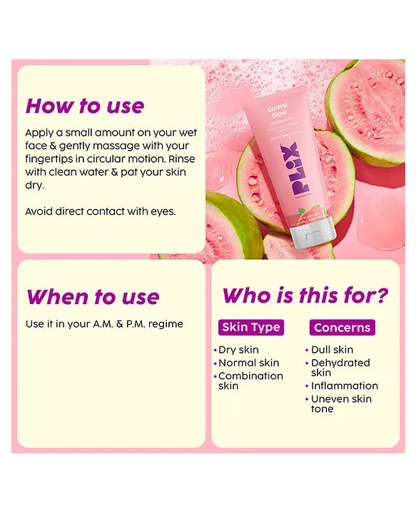 Plix - Guava Super Glow Duo Dewy Serum & Juicy Cleanser