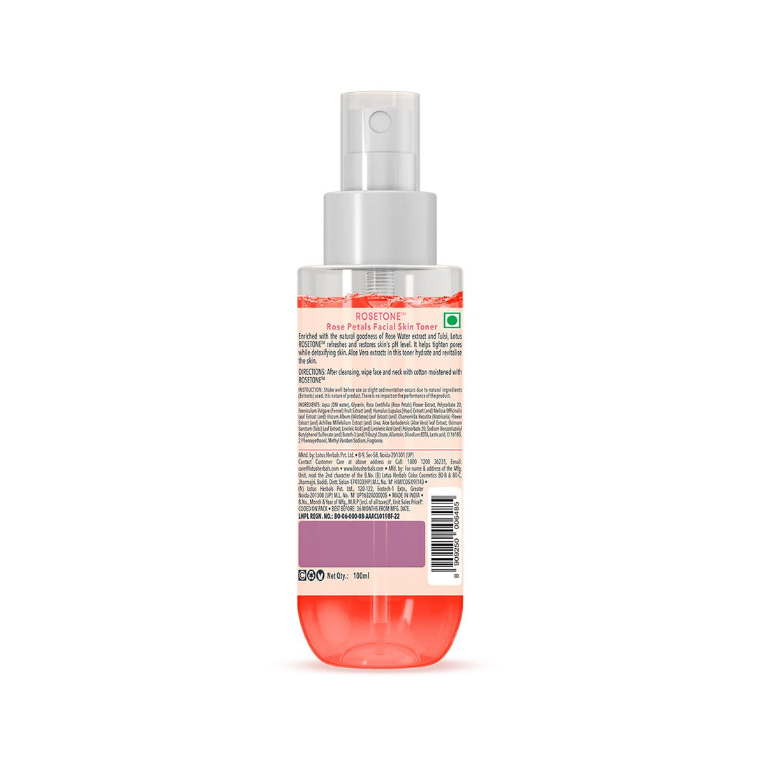 Lotus Herbals - Rosetone Rose Petals Facial Skin Toner (100ML)