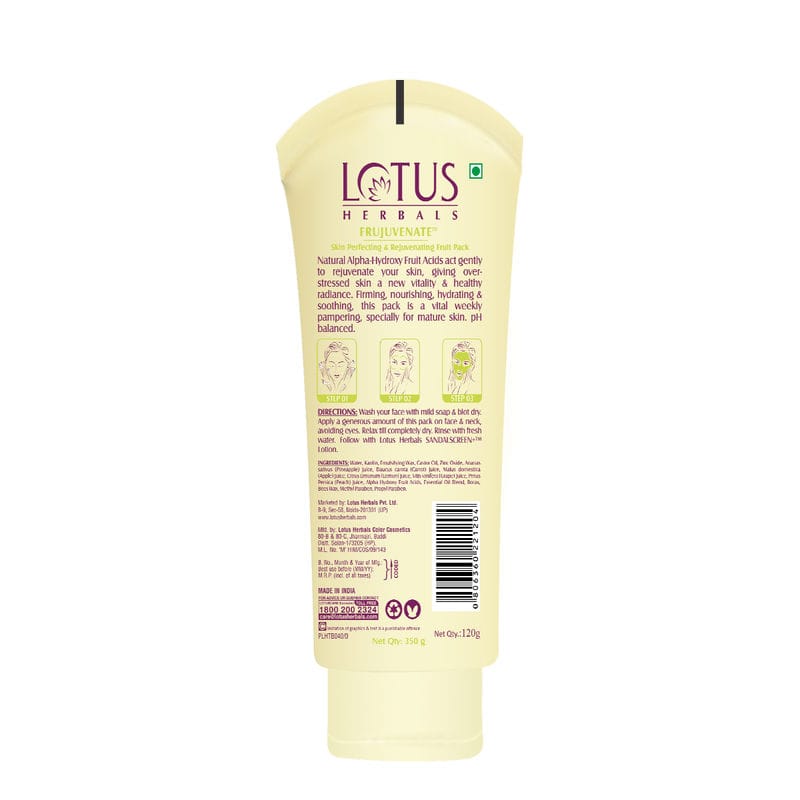 Lotus Herbals - Frujuvenate Skin Perfecting & Rejuvenating Fruit Pack (50g)