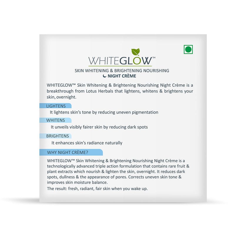 Lotus Herbals - WhiteGlow Skin Whitening & Brightening Nourishing Night Creme (60g)