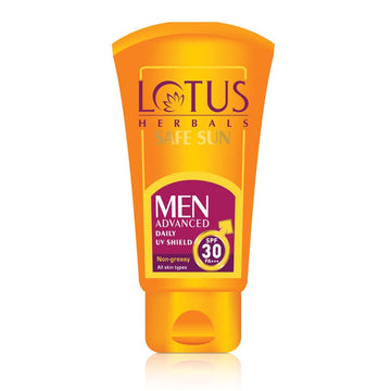 Lotus Herbals -  Safe Sun Men Advanced Daily UV Shield PA+++ SPF- 30 (100g)