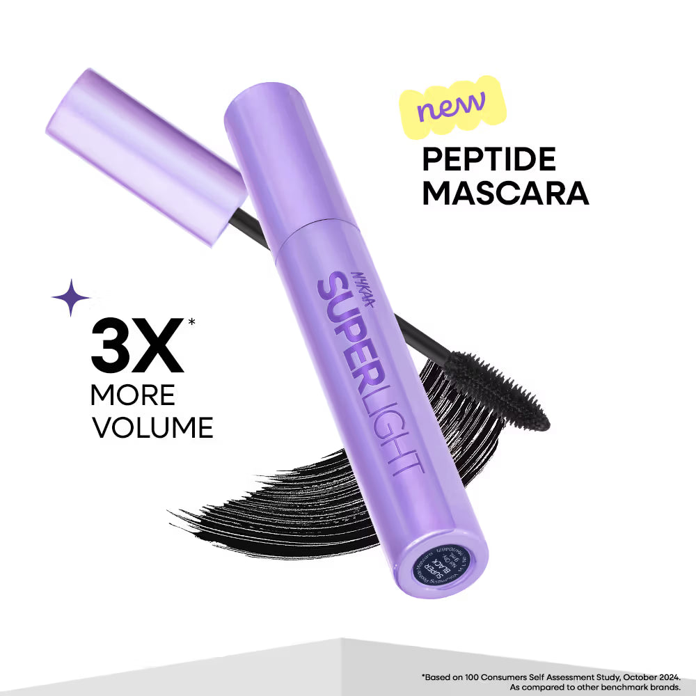 Nykaa - Super Light Valumizing Peptide Mascara Super Black (9ml)