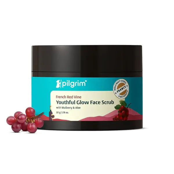 Pilgrim - French Red Vine Youthful Glow Face Scrub (50g)