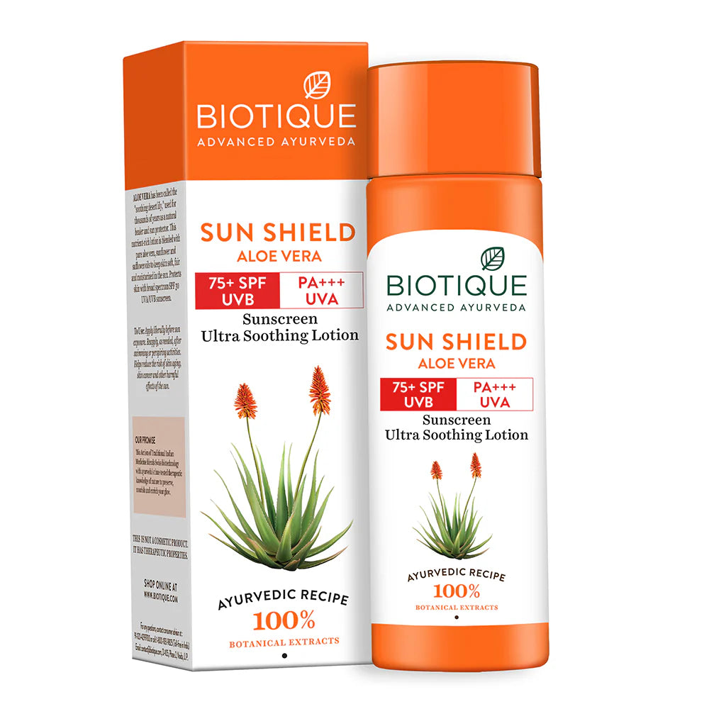 Biotique - Sun Shield Aloevera 75+ Spf PA+++ Sunscreen Ultra Protective Lotion (190ML)