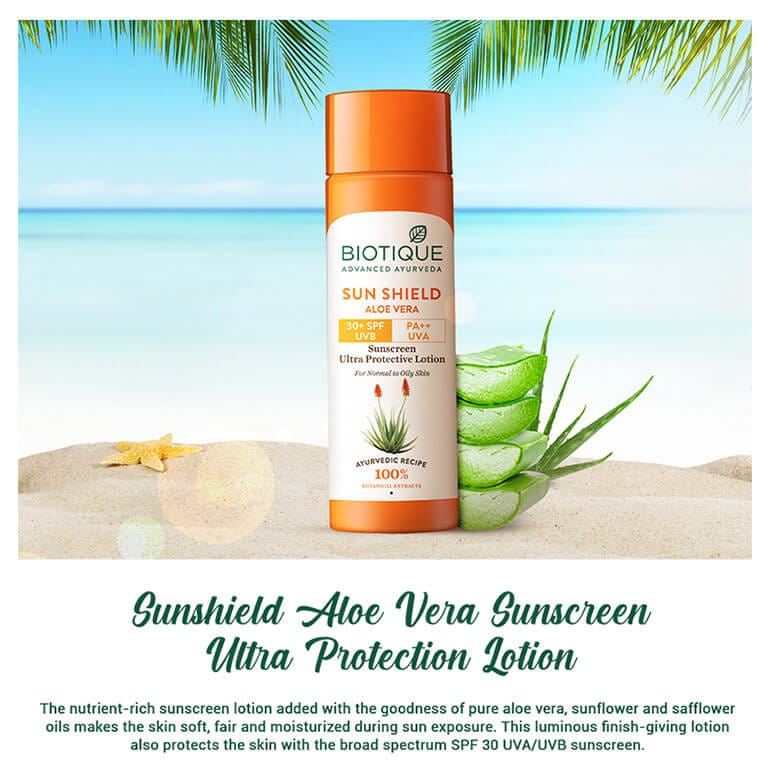 Biotique - Sun Shield Aloevera 75+ Spf PA+++ Sunscreen Ultra Protective Lotion (190ML)