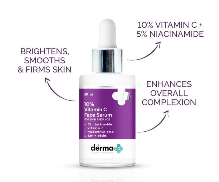 Derma Co - 10% Vitamin C Face Serum with 5% Niacinamide & Hyaluronic Acid 30ml