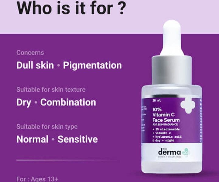 Derma Co - 10% Vitamin C Face Serum with 5% Niacinamide & Hyaluronic Acid 30ml