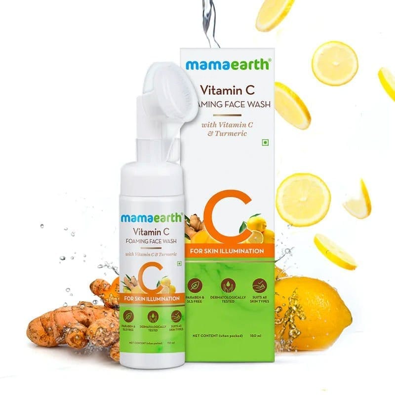 Mamaearth - Vitamin C Foaming Face Wash with Vitamin C & Turmeric (150mL)
