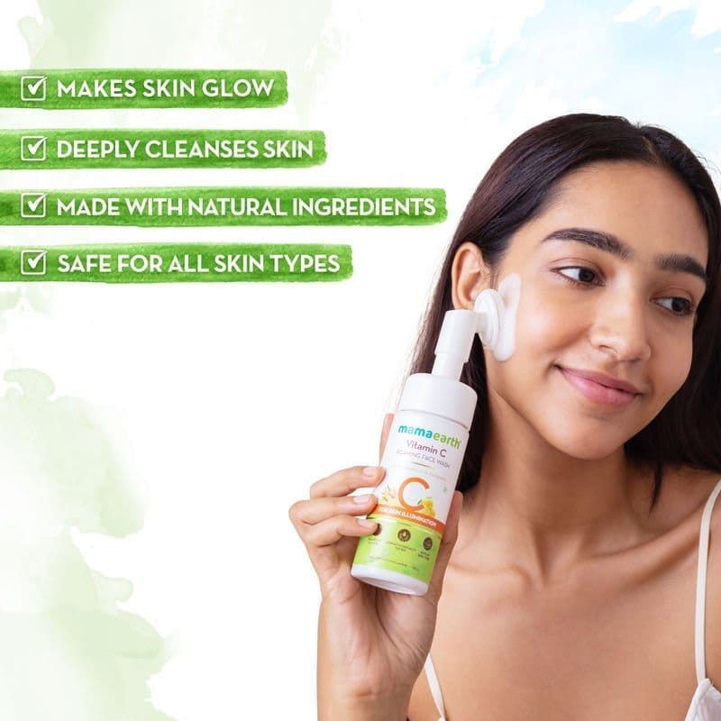 Mamaearth - Vitamin C Foaming Face Wash with Vitamin C & Turmeric (150mL)