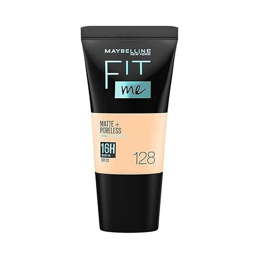Maybelline New York Fit Me Matte+Poreless Liquid Foundation Tube SPF 22 (18mL)