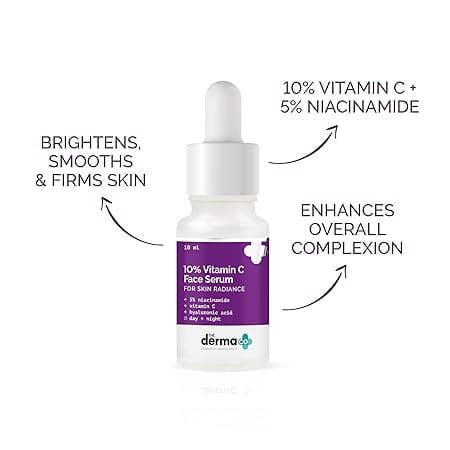Derma Co - 10% Vitamin C Face Serum with 5% Niacinamide & Hyaluronic Acid (10ml)