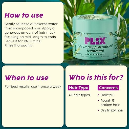 Plix - Rosemary Anti Hair Fall Treatment Mask (200g)