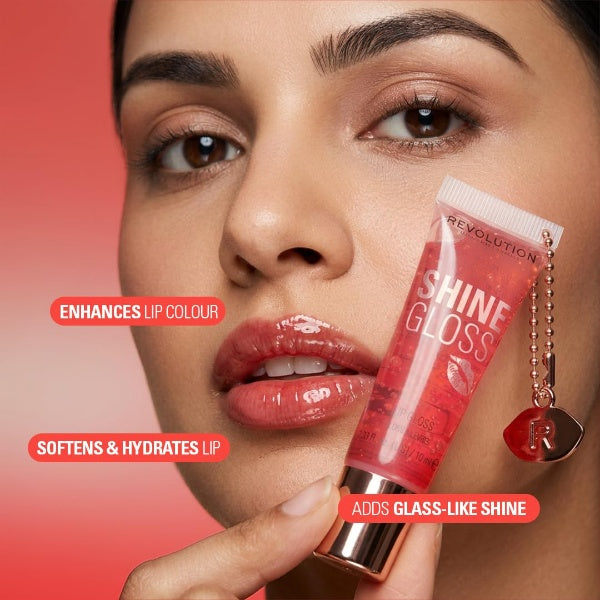 Revolution - Shine Gloss Lip Gloss Peach Pop (10ml)