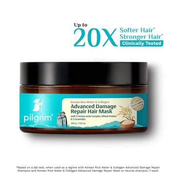 Pilgrim - Korean Rice Water & Collagen Advanced Damage Repair Hair Mask (200gm)